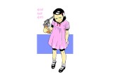 イラスト「人物　少女　銃　ピストル」OBU